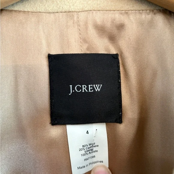 J. Crew WOOL and Cashmere Peacoat overcoat - Picture 3 of 6